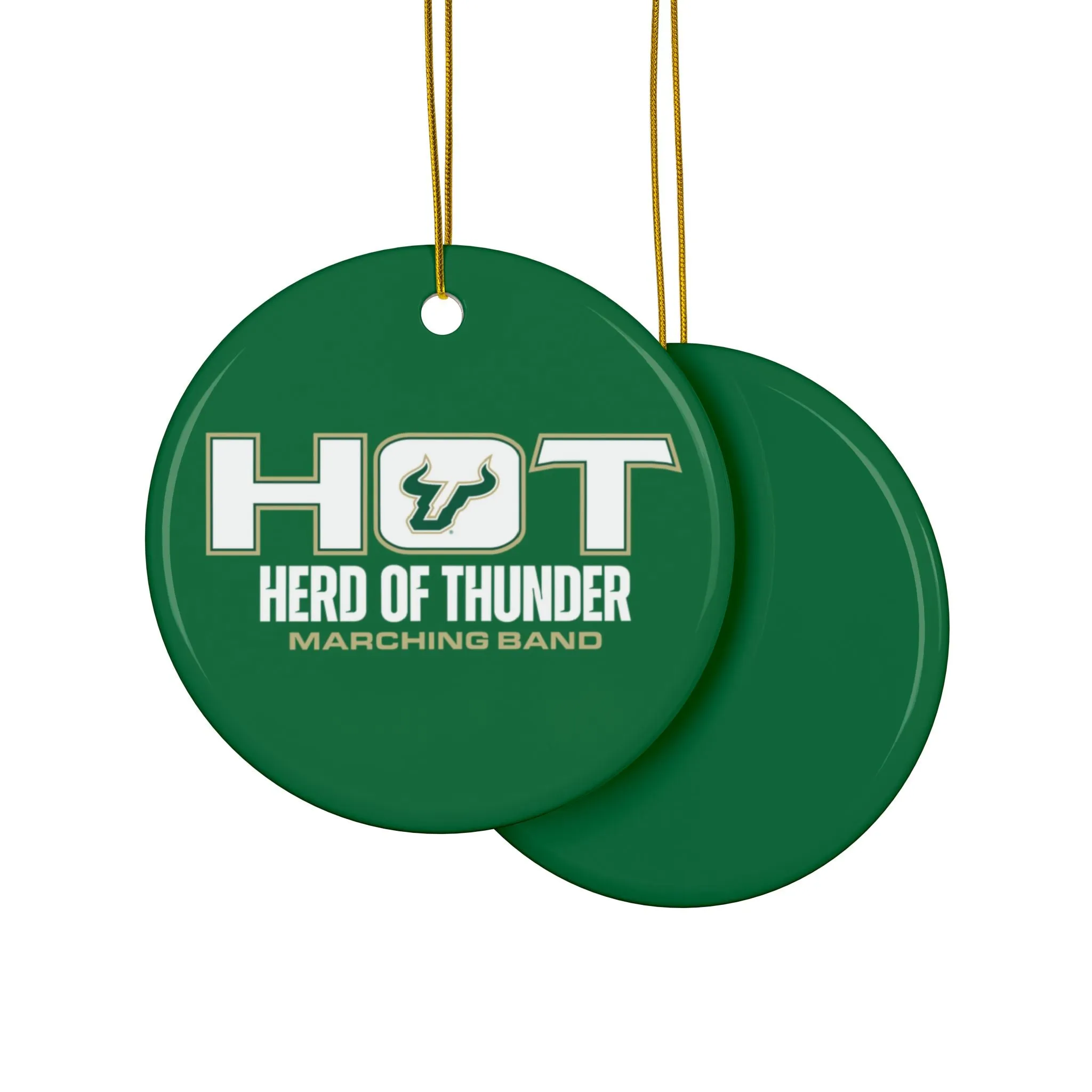 HOT Band | Green Decorative Ceramic Ornaments, Double-Sided (1pc, 3pcs, 5pcs, 10pcs)