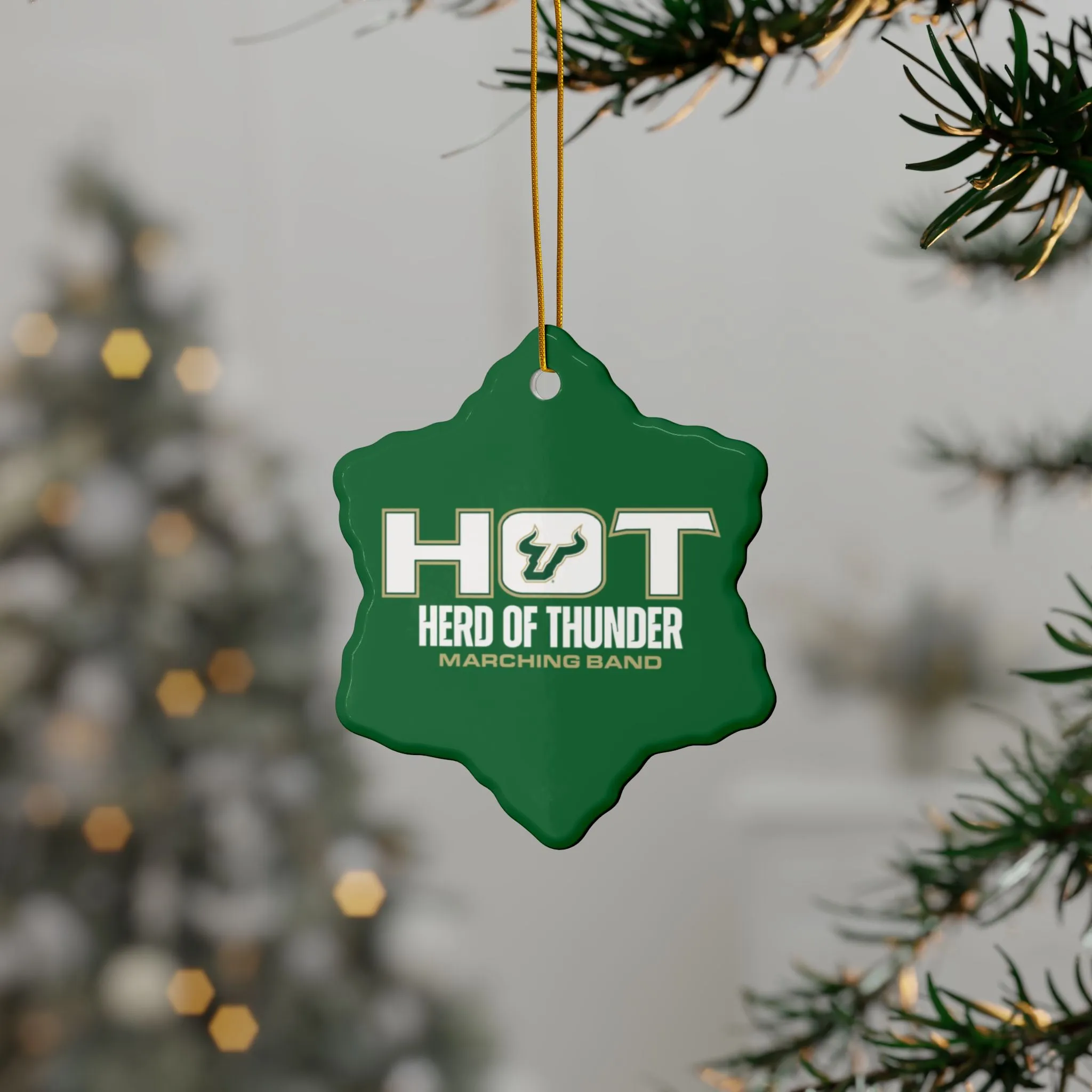 HOT Band | Green Decorative Ceramic Ornaments, Double-Sided (1pc, 3pcs, 5pcs, 10pcs)