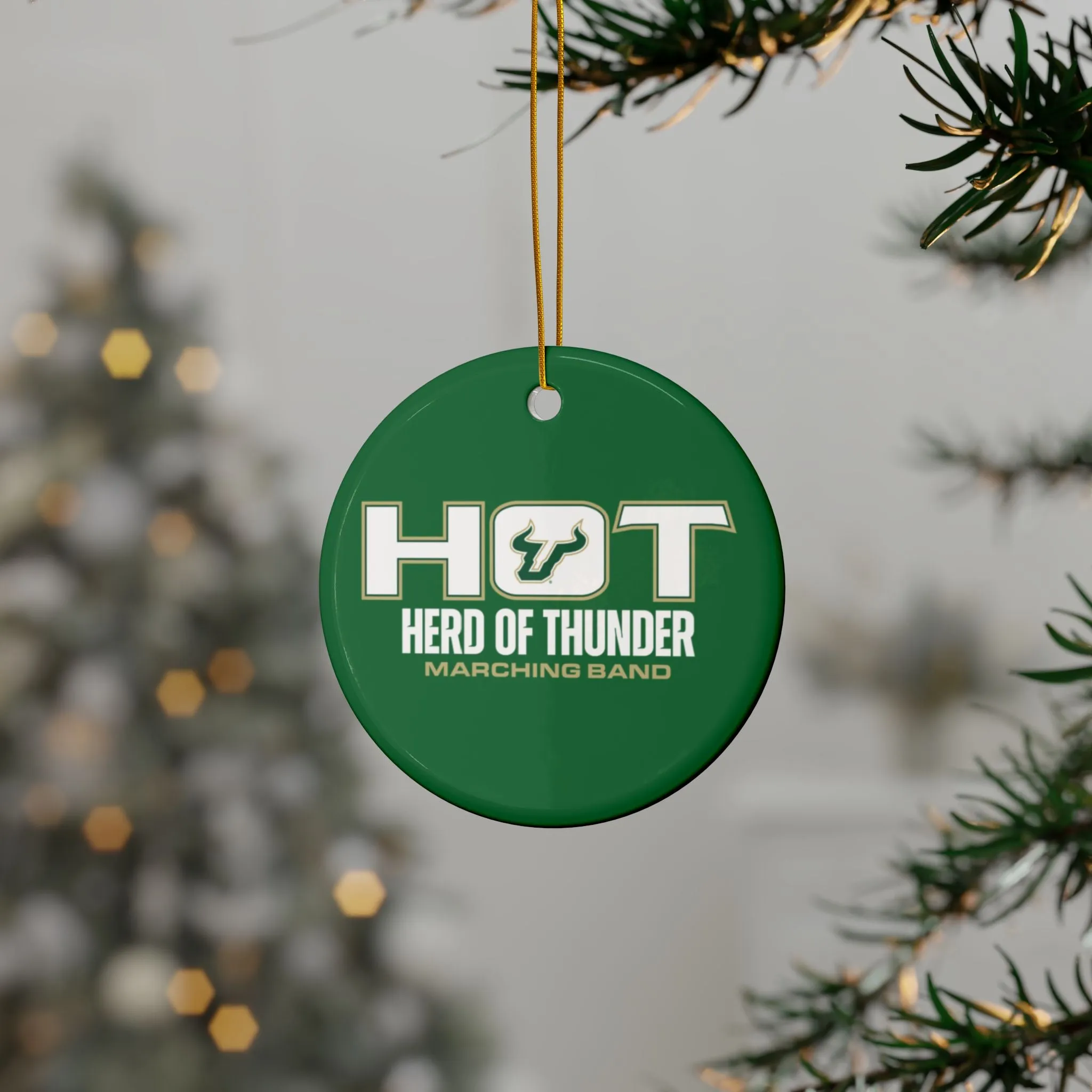 HOT Band | Green Decorative Ceramic Ornaments, Double-Sided (1pc, 3pcs, 5pcs, 10pcs)