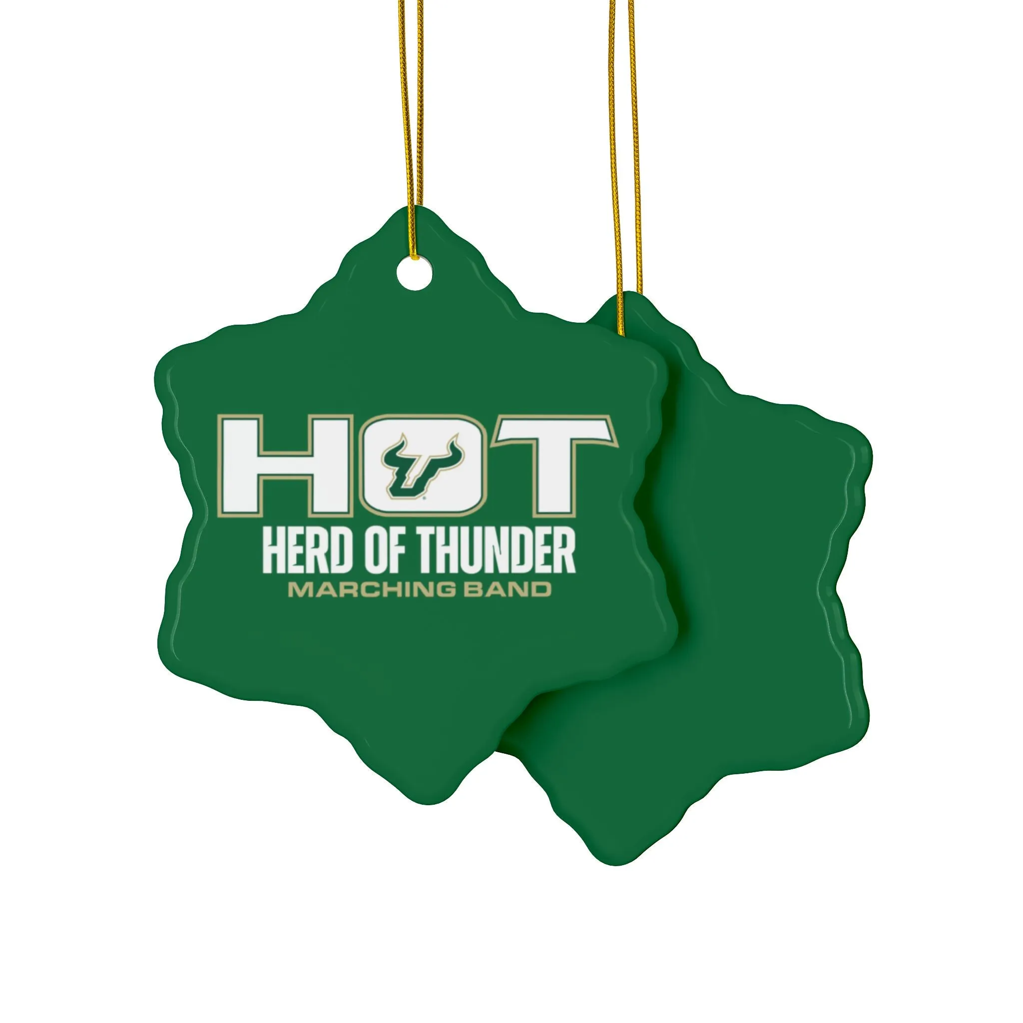 HOT Band | Green Decorative Ceramic Ornaments, Double-Sided (1pc, 3pcs, 5pcs, 10pcs)